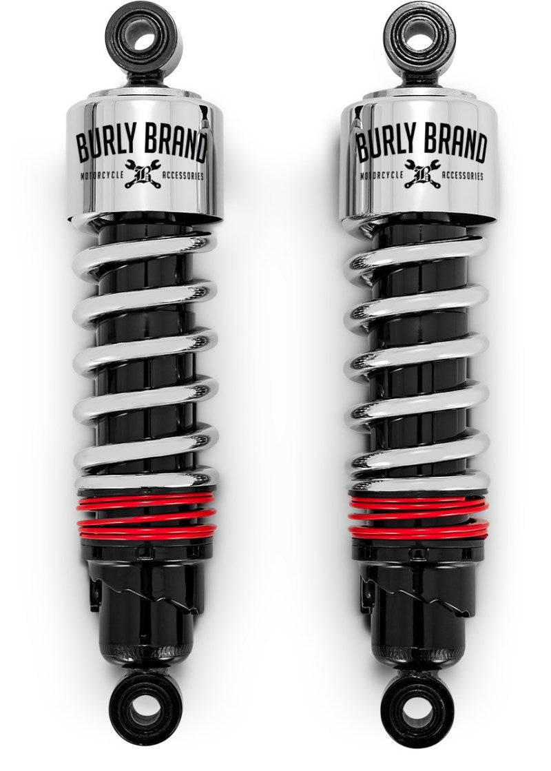 Burly Brand B28-1204 Burly Brand FLH Slammer Shocks - Chrome
