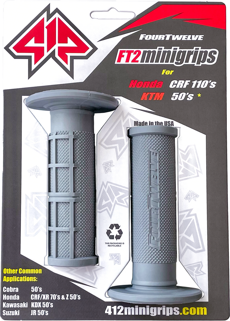 Pee Wee / Pit Bike Mini Grips 7/8" (Grey)