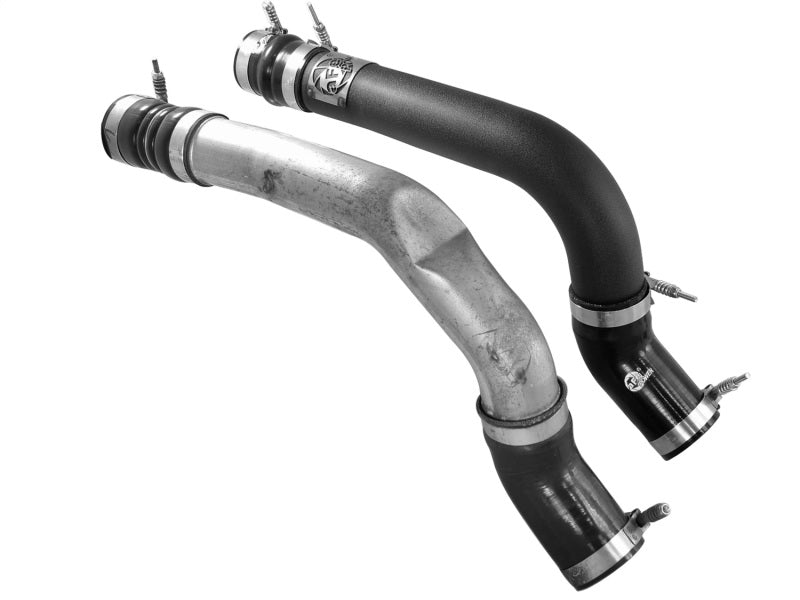 aFe 46-20134-B aFe BladeRunner 3in Black Intercooler Tubes Hot & Cold Side Kit for 13-14 Dodge RAM Diesel 6.7L (td)