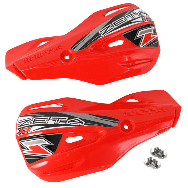 Zeta X3 Protector Handguards ZE72-0405 - Red Handguard Shield