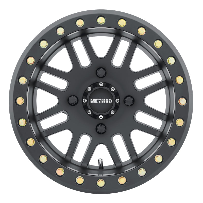 Method Wheels MR40651046555B Method MR406 UTV Beadlock 15x10 / 5+5/-2mm Offset / 4x156 / 132mm CB Matte Black Wheel