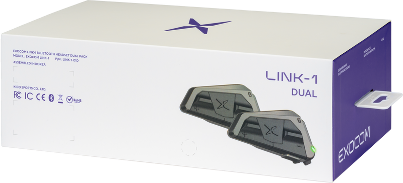 Exocom EXO-COM Link-1 Bluetooth Communicator Audio/Visual/Communication EC-Link1-D - Link-1 Dual Pack