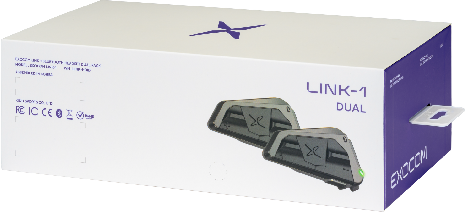 Exocom EXO-COM Link-1 Bluetooth Communicator Audio/Visual/Communication EC-Link1-D - Link-1 Dual Pack