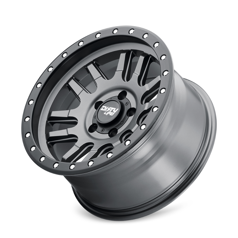 Dirty Life 9309-7973MGT12 Dirty Life 9309 Canyon Pro 17x9/5x127 BP/-12mm Offset/71.5mm Hub Satin Graphite Wheel - Beadlock