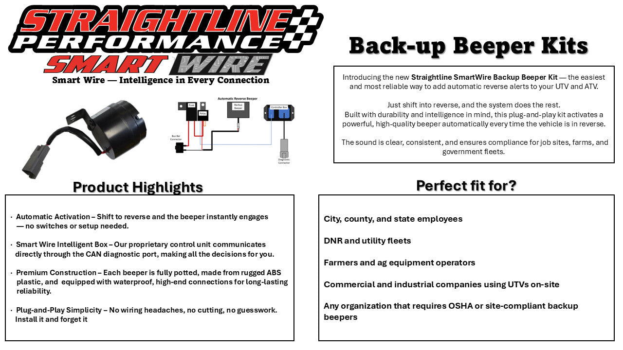 Straightline Automatic Back-Up Beeper Kits Audio/Visual/Communication 282-113 - Backup Kit