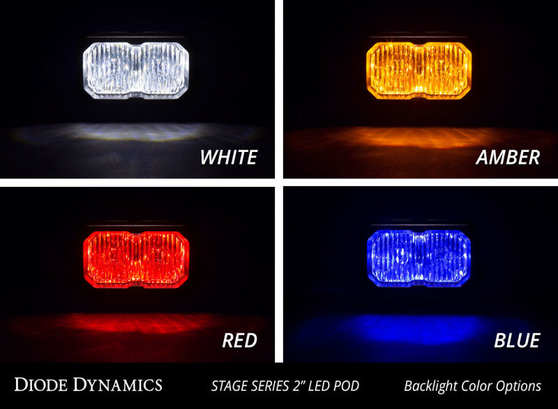 Diode Dynamics Stage Series 2 In LED Pod Sport - White Combo Standard ABL (Pair) - DD6388P