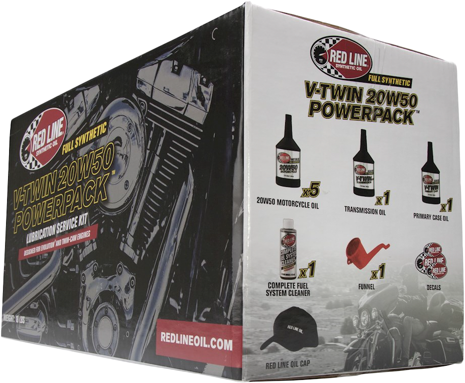 Red Line Powerpack Chemicals 90226 - Big Twin 20W50 Oil Change Kit