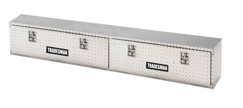 Tradesman Aluminum Top Mount L-Wing Box (90in.) - Brite - 8190T
