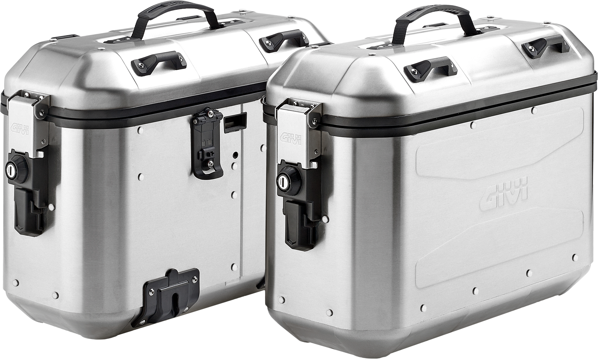 Givi Dolomiti Monokey 36 L Side Case Luggage DLMK36Apack2 - Silver 36L Pair