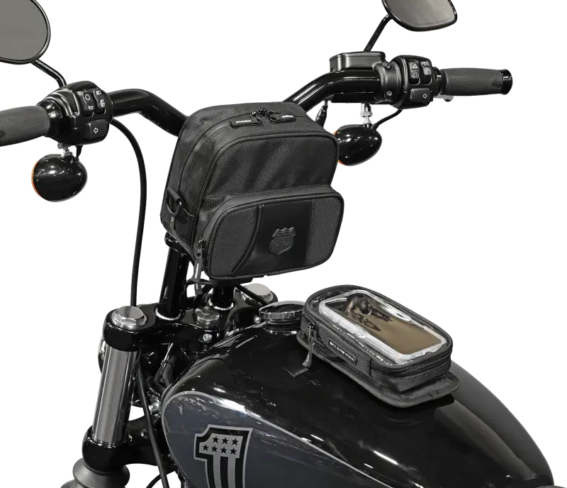 Route 1 Hwy Handlebar Bag 7l Black - NELSON-RIGG