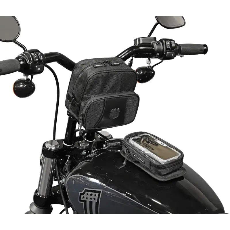 Route 1 Hwy Handlebar Bag 7l Black - NELSON-RIGG