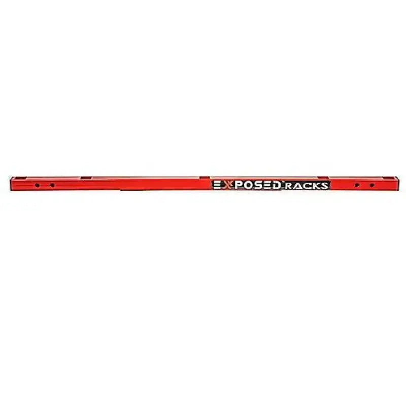 Red metal 8-00-9753-RD exposed rack for industrial storage and organization