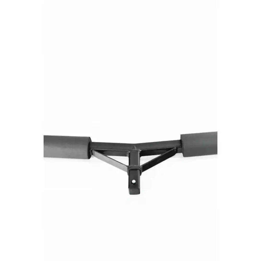 Black kayak carrier on exposed rack center for Kyk Pdl Brd Pdl Brd Mnt systems