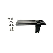 Black hitch-mounted cargo carrier with hardware for Exposed Rack Click-In Brkt B13