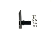 Black hitch-mounted license plate bracket with hardware for Exposed Rack Click-In systems