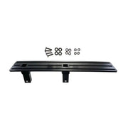 Black metal running board with hardware for Exposed Rack Click-In Dbl Brkt system