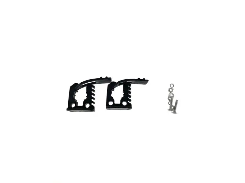 Black plastic cable clips with screws perfect for rack rubber mounts and exposed rack rubber