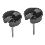 Black plastic cup holders with metal screw posts for exposed rack Jeep JK-U mid-hand bolts