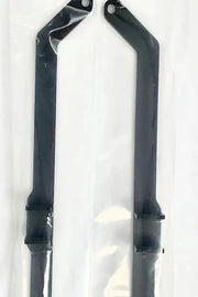 Black metal support arms for exposed rack jlu mid brackets with bolts