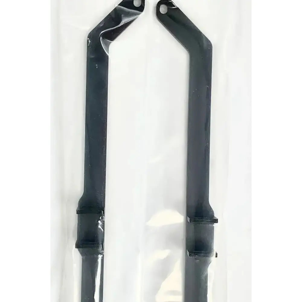 Black metal support arms for exposed rack jlu mid brackets with bolts