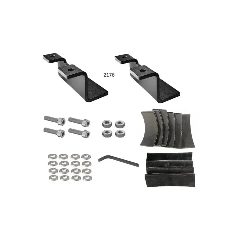 Hardware kit with metal components for Exposed Rack Feet Z176 secure installation