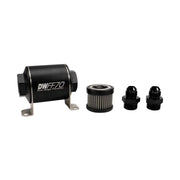 DeatschWerks 8-03-070-010K-8 8-03-070-010K-8 DeatschWerks Stainless Steel 8AN 10 Micron Universal Inline Fuel Filter Housing Kit (70mm)