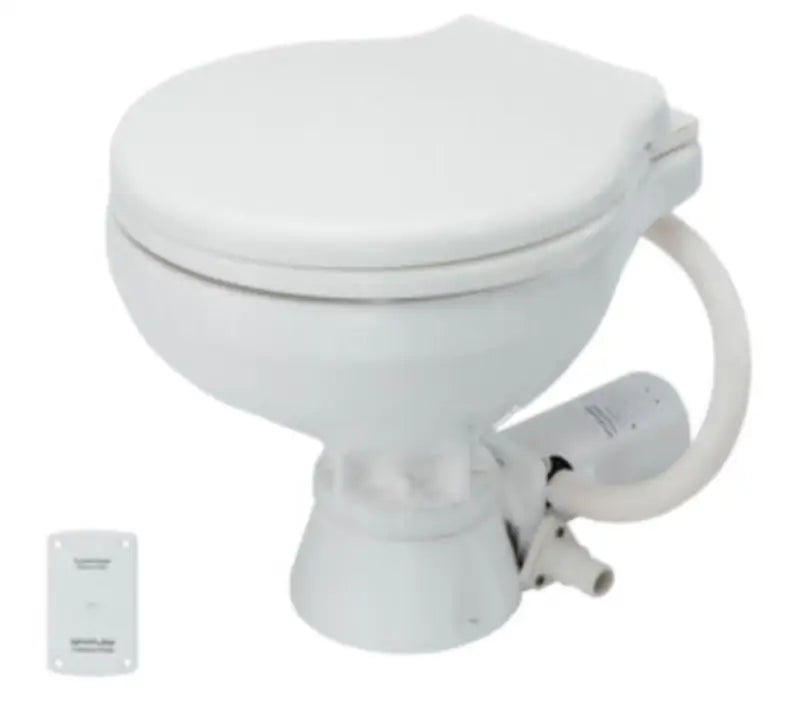 Johnson Pump Marine Toilet Standard 12V Compact - product image showing compact and efficient marine-grade toilet system with reliable pump for space-saving installations.