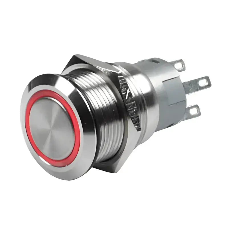 Illuminated metal BEP push button switch with On/Off ring for 12V Re applications
