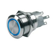 80-511-0004-00 BEP Push But Sw Mom 12V Blue Led - Button Switch