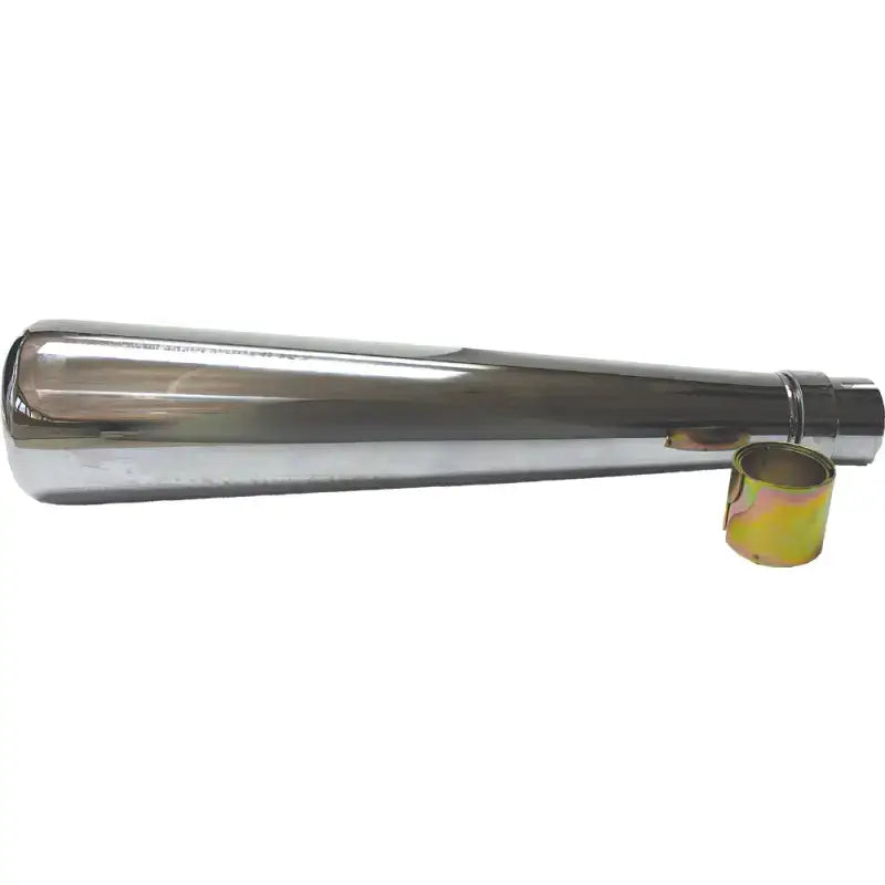 80-84031 17.5" Oval Muffler Chrome W/Reducer Set 