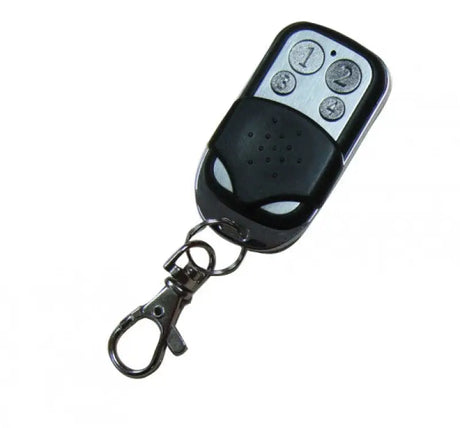 Black and silver BEP Wireless Remote Key Kit with keychain for easy control