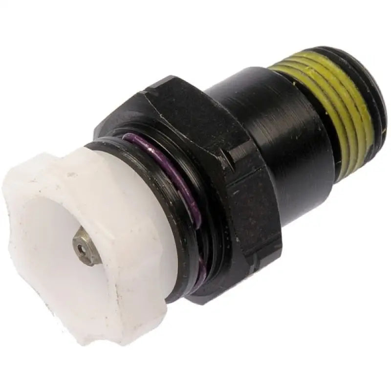Black and white threaded valve for Dorman transmission oil connectr in Dorman transmission parts