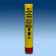 Orion Solas Red Parachute Rocket, yellow tube with red cap, product for intense red aerial illumination, 800 feet effect, 4 per case