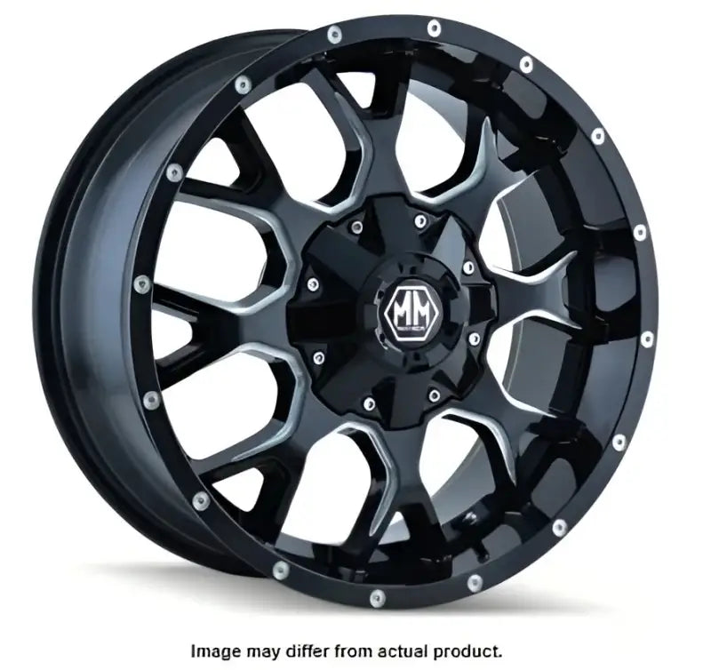 8015-2176M Wheel Group Warrior (8015) Blk/Milled Spokes 20 featuring a sleek black finish with modern milled spokes. Designed for 20-inch wheels, perfect for enhancing the aesthetics and performance of RV, Automotive, Powersports, off-road, marine, exterior, truck accessories, interior, truck bed, and rv parts. Constructed for durability and strength, ideal for various terrains. Wheels & Tires, Wheel and Tire Accessories, Wheels, AVADA - Best Sellers, Tires and Wheels Parts for Powersports.