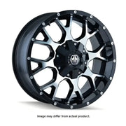 8015-2937B Wheel Group Warrior (8015) Blk/Machined Face 20