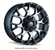 8015-8937B18 Wheel Group Warrior (8015) Blk/Machined Face 18