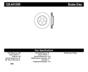128.44125R Stop Tech Cross Drilled Rotrs