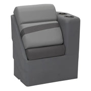 Gray pontoon boat corner seat from Taylor Made RGT Chaise Charcoal product
