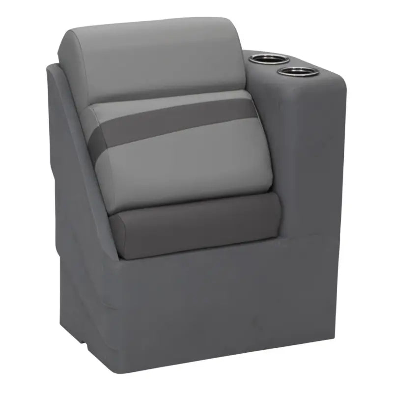 Gray pontoon boat corner seat from Taylor Made RGT Chaise Charcoal product