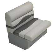 Gray and white pontoon boat bench seat from Taylor Made in Charcoal for 803552