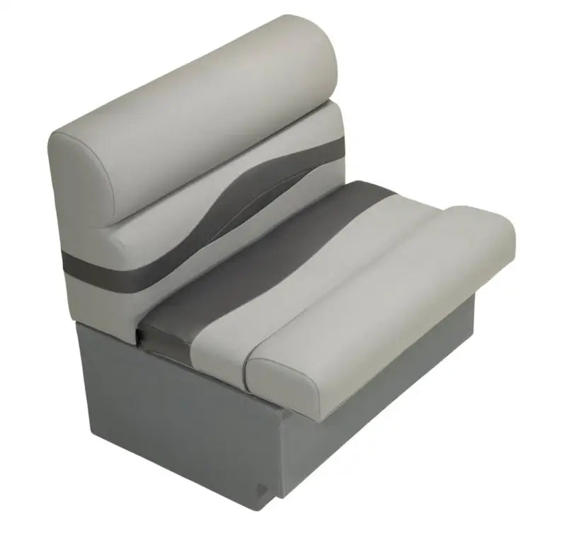 Gray and white pontoon boat bench seat from Taylor Made in Charcoal for 803552