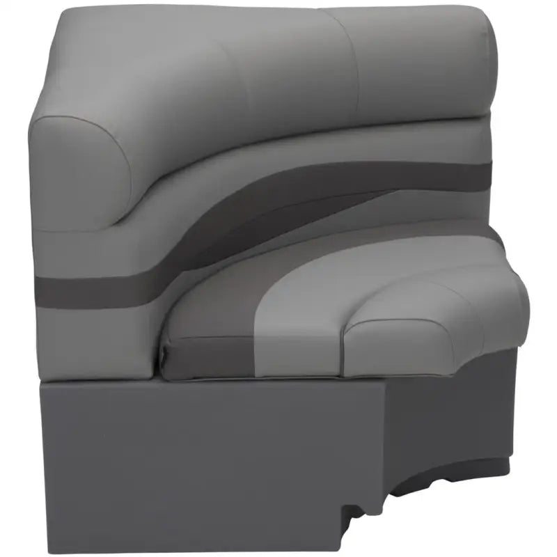 Gray pontoon boat corner seat on Taylor Made 32x32 Sq Corner Charcoal product