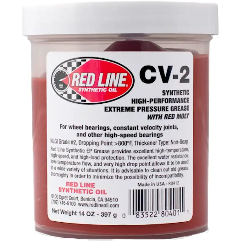 RED LINE Cv 2 Grease W/Moly 14oz Jar
