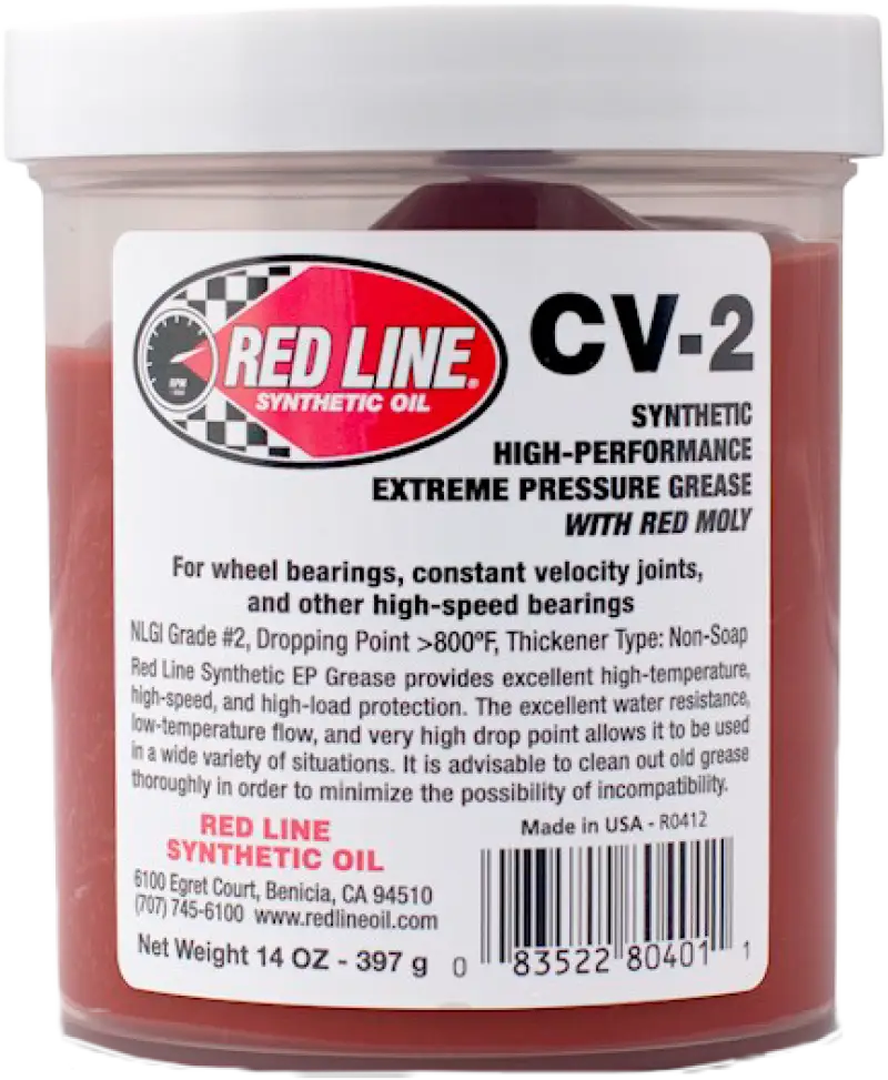 RED LINE Cv 2 Grease W/Moly 14oz Jar