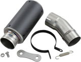 Motorcycle exhaust system components for Hotbodies MGP Stinger Slip-On in matte carbon