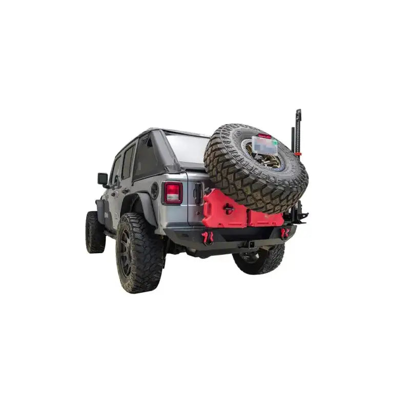 Gray Jeep Wrangler with rear tire carrier for Jeep Wrangler JL Gen 3 models