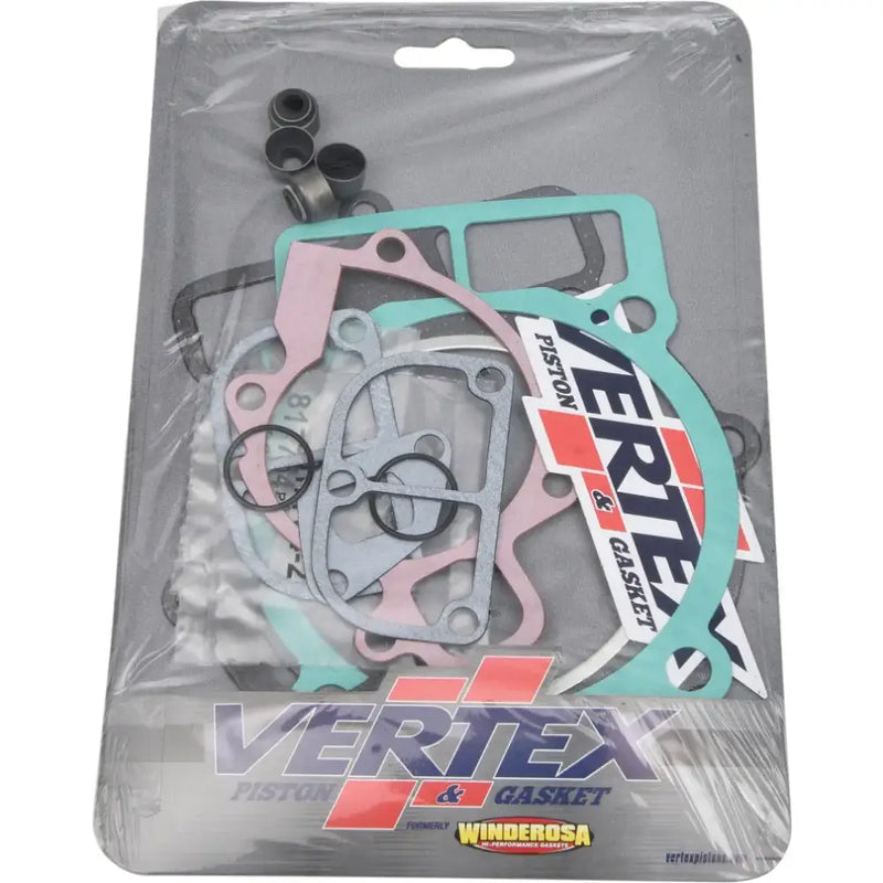 Assorted engine gaskets and seals in clear plastic package for 8100032 Top End Gasket Set