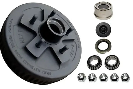 81001 Dextr Marine Hub Drum 10’ W/Bearings Seal Gr - Trailer Brake Assembly