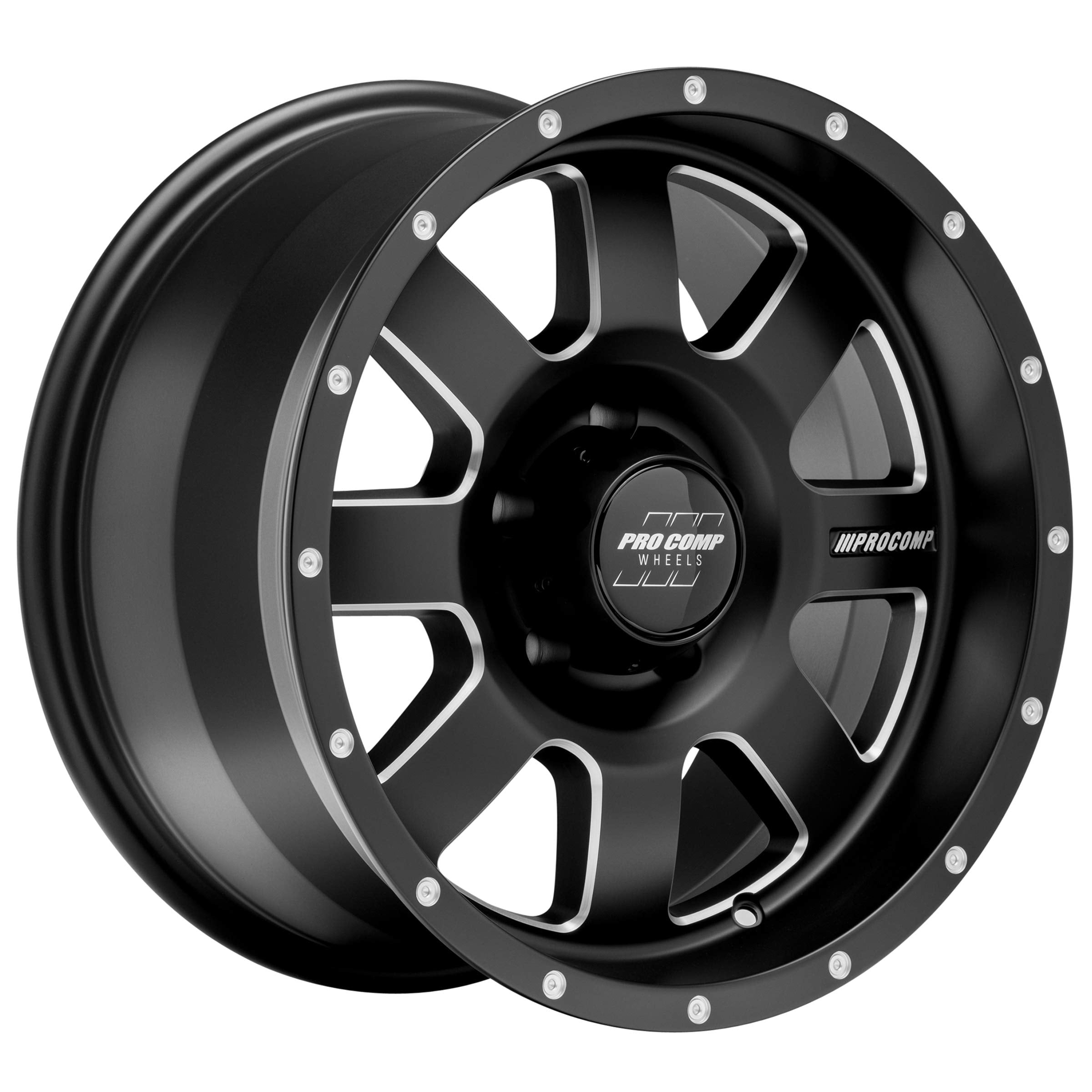 Pro Comp 17X9 Satin Black/Milled Wheel - 2500 lbs Load Capacity