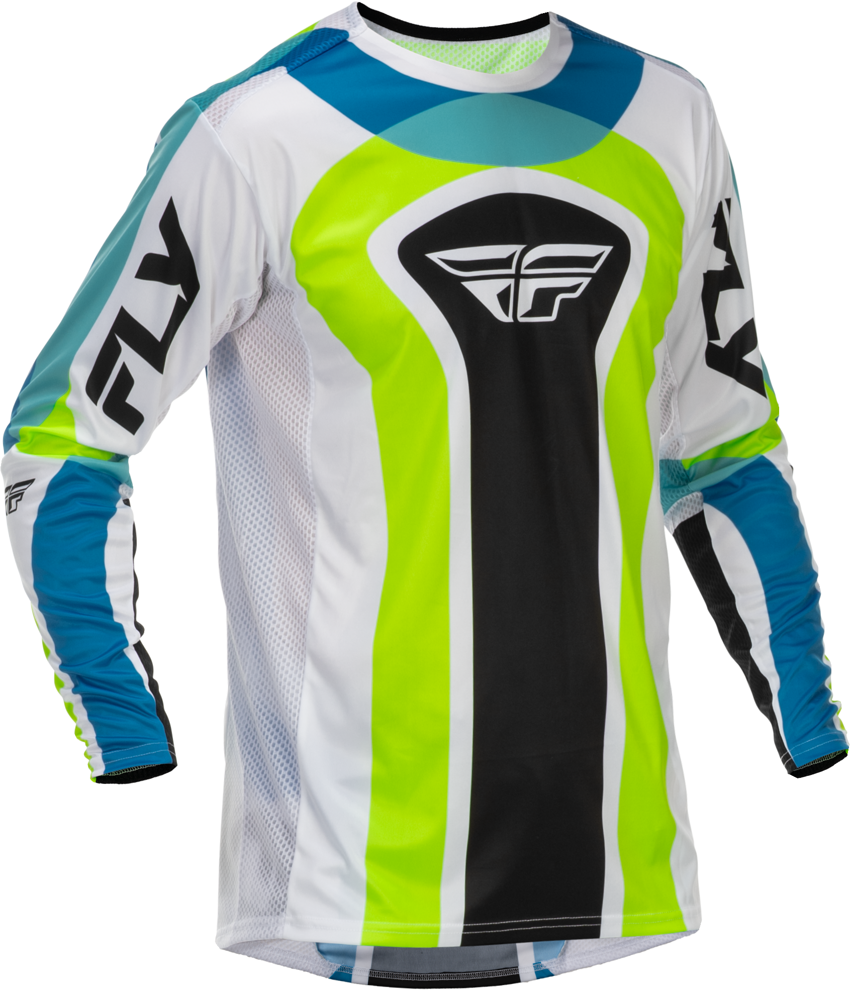 Lite Le Current Jersey White/Lime/Blue Lg